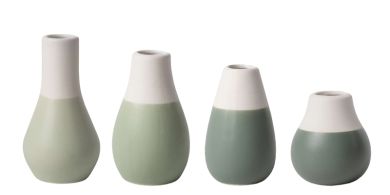 Räder Living Mini Pastellvasen 4er Set grün Ø 4 cm H 4,5-8 cm 