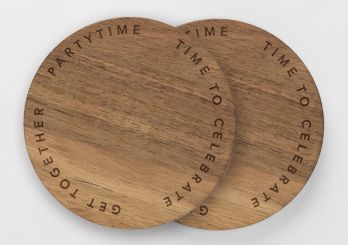 Räder Untersetzer 2er Set Partytime D:10cm H:0,8cm 