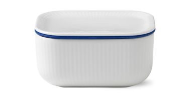 Royal Copenhagen White Fluted Butter Jar mit Deckel 