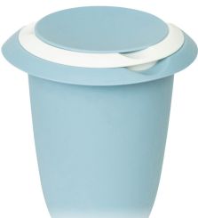 Westmark Quirltopf mit zweigeteiltem Deckel 1 L blau/weiß 