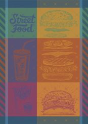 Garnier-Thiebaut Geschirrtuch Street Food Usa Gourmand 56x78 Cm 100% Gekämmte 