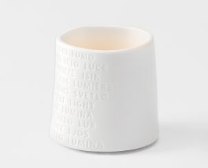 Räder Raumpoesie Teelichthalter Text seitlich D:6,5cm H:6cm 