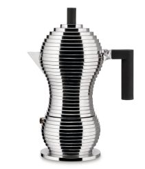 Alessi Pulcina Espressomaschine schwarz 6 Tassen 