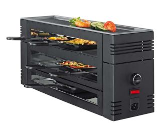 Spring Pizza Raclette 6 schwarz mit Alugrillplatte EU 