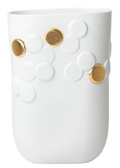 Räder goldener Punkt Vase Punkte 22x14x32cm 