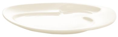 RAK Porcelain Nabur Ivoris white Teller mit 2 Vertiefungen L 32.1 cm / W 26.7 cm / Ht. 3.4 cm 