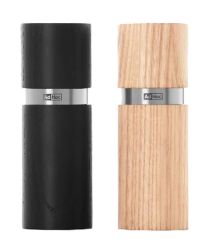 AdHoc Set Pfeffer- Und Salzmühle Textura, CeraCut® Ceramic Mahlwerk, Eschenholz, Dunkel&hell/Edelstahl, D: 4,5 Cm, H: 13 Cm 