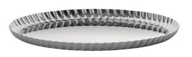Alessi Pleats Tablett Edelstahl rund 23 cm 
