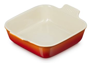 Le Creuset Auflaufform Tradition quadratisch 23 cm Ofenrot 