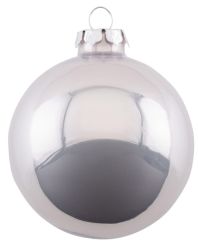 Gift Company Christbaumkugel 8cm Opal uni grau 