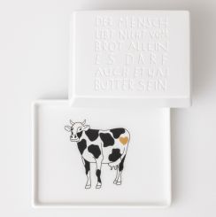 Räder Butterdose Der Mensch Lebt Nicht 14,5x11,5x5,5 cm 