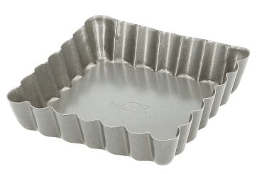 Birkmann Mini-Tarteform 10x10 cm Höhe 2 cm mit losem Boden mit Antihaftbeschichtung 