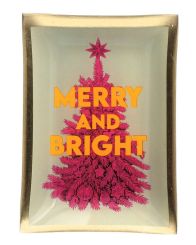 Gift Company Love Plates Glasteller M Motiv: Merry and bright mehrfarbig 
