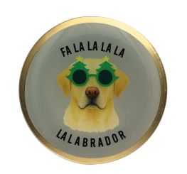 Gift Company Love Plates Glasteller M Motiv: Labrador rund beige 
