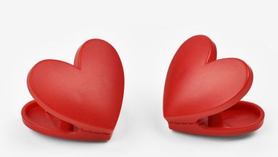 Legami 6-er Set Verschluss Clips Heart 