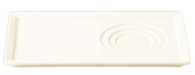 RAK Porcelain Allspice Ivoris white Platte rechteckig 3 Ringe Wasabi L 24 cm / W 14 cm / Ht. 1.5 cm 