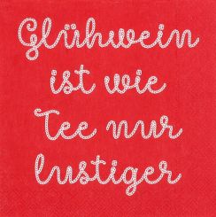 Räder Cocktailservietten 25x25cm Glühwein ist wie Tee (20Stk.) 