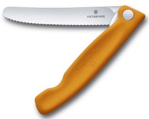Victorinox Swiss Classic, Picknick Messer, 11cm, Wellen, Orange, B 