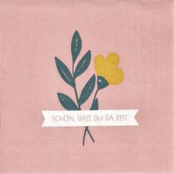 Räder Cocktailserviette 25x25cm Schön,dass du da bist 