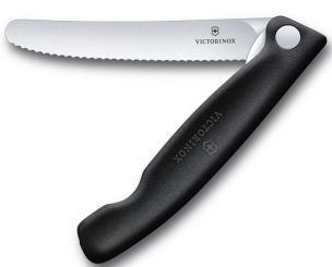 Victorinox Swiss Classic, Picknick Messer, 11cm, Wellen, Schwarz, B 