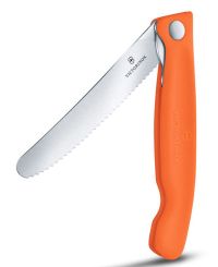 Victorinox Swiss Classic, Picknick Messer, 11cm, Wellen, Orange, Box 