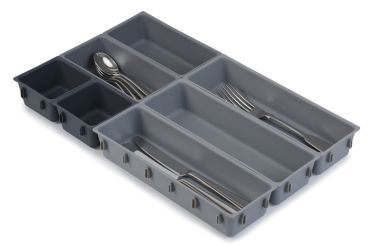 JosephJoseph Blox Schubladen-Organizer-Set 10-tlg. Grau/Taube 