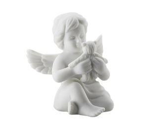 Rosenthal Engel mit Teddybär Engel Gross Weiss Matt 