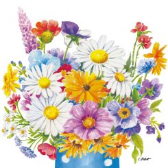 Paperproducts Servietten 33x33 cm Flower Vase 