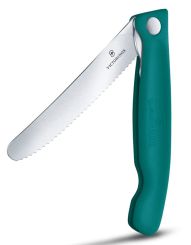 Victorinox Swiss Classic, Picknick Messer, 11cm, Wellen, Grün, Box 