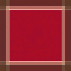 Garnier-Thiebaut Serviette Couronne De Noel Rouge 55x55 cm 