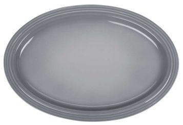 Le Creuset Servierplatte Oval 46 cm Perlgrau 