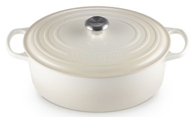 Le Creuset Bräter Signature oval 33 cm Meringue 