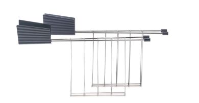 Alessi Plisse 2 Zangen Toaster Grau 