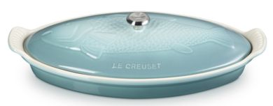 Le Creuset Fischbackform Tradition Mit Deckel 34 Cm Sea Salt Poterie 