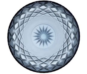 Lyngby Glas Platte 30 cm Sorrento Blau 