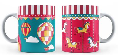 Bialetti Set 2 Kaffeebecher Winter Wonderland Porzellan (320 ml) 