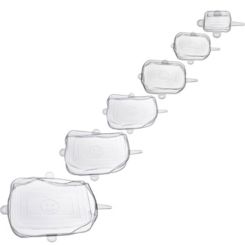 Westmark 6 Frischhaltedeckel aus Silikon Square 