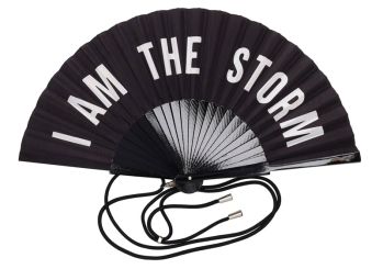 Gift Company Fififan Fächer 23cm Motiv: I am the Storm schwarz 