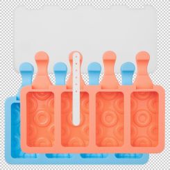 Lurch 2er-Set Popsicle IceForm Donut aquamarine/peach 