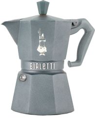 Bialetti Espressokocher Moka Express Exclusive Induktion 6 Tassen grau 