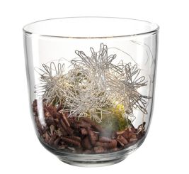 Leonardo Windlicht 16,6 cm mit Led Kette und Deko Isola 