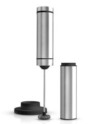 AdHoc Batteriebetriebener Milch-Schäumer Rapido Edelstahl/Kunststoff schwarz H 21 c 