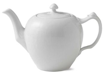 Royal Copenhagen White Fluted Teekanne mit Deckel 100 cl 