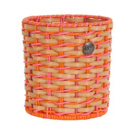 Handed By Korb hoch D 15, H 16 cm Poppy fuchsia pink and orange 