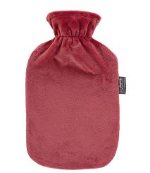 Fashy Wärmflasche mit Fleecebezug rostrot 2 L 