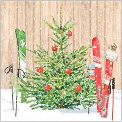 Paperproducts Servietten 33x33 cm Christmas Skiing 