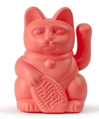 Donkey Winkekatze Solar Lucky Cat Neon Orange 