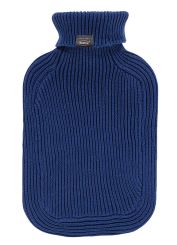 Fashy Wärmflasche mit Rollkragen-Strickbezug marine 2 L 
