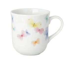 Hutschenreuther Frühlingsgrüße Becher mit Henkel Motiv 1 Schmetterlinge 