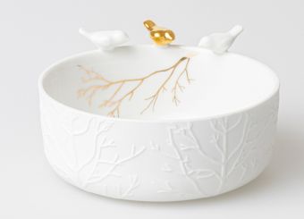 Räder Pg Goldvogel Schale Vogel Schwarm Klein Ø 12 cm H 6 cm 